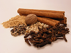Ground ginger and cinnamon